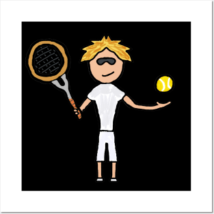 Tennis Player Posters and Art